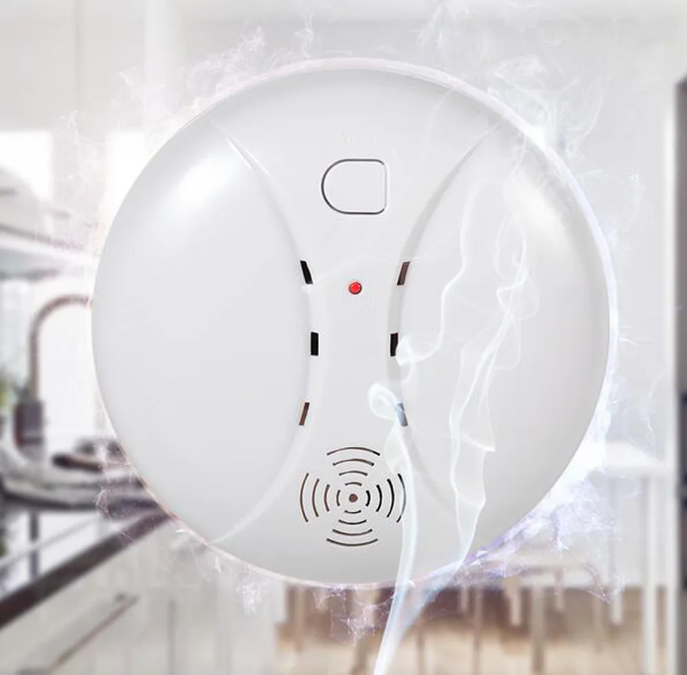 

Wireless Fire Protection Smoke Detector Portable Alarm Sensors For Home Security Alarm System