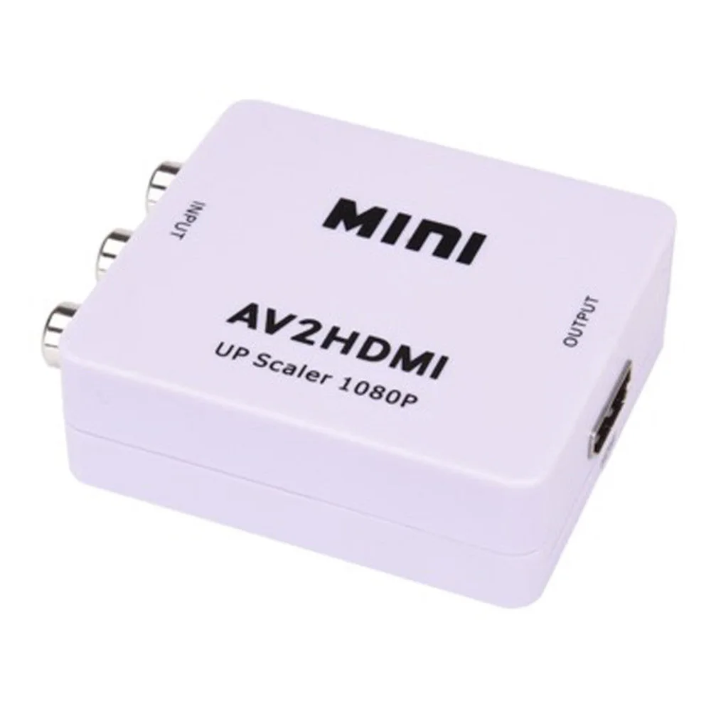Мини RCA AV в HDMI конвертер адаптер композитный AV2HDMI конвертер 1080P HDTV DVD аудио к ПК HDTV конвертер