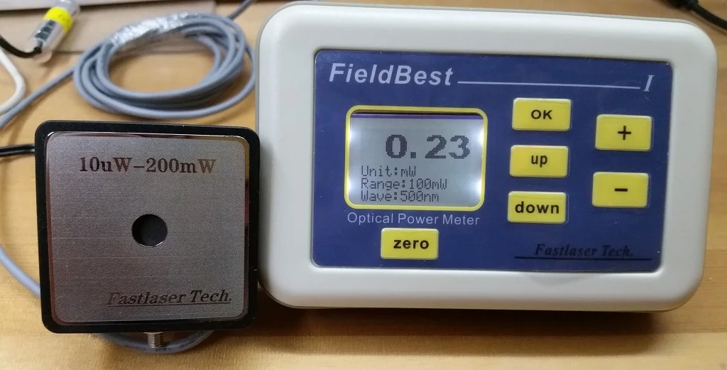 

Laser Power Meter Full Wavelength High Precision 200mW Range 10uW Resolution