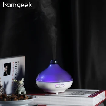 

Homgeek Flower Shaped 100ml Air Humidifier Aroma Essential Oil Diffuser 7 Colors LED Light Mist Maker for Office Home
