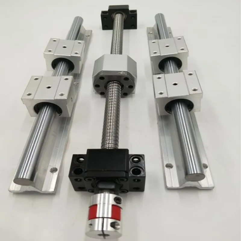 6set SBR16-500/700/1200mm linear rail+4 ballscrew RM1605-500/700/1200/1200mm+4 set BK/BF12 +4 coupling+4 DSG16H nut housing