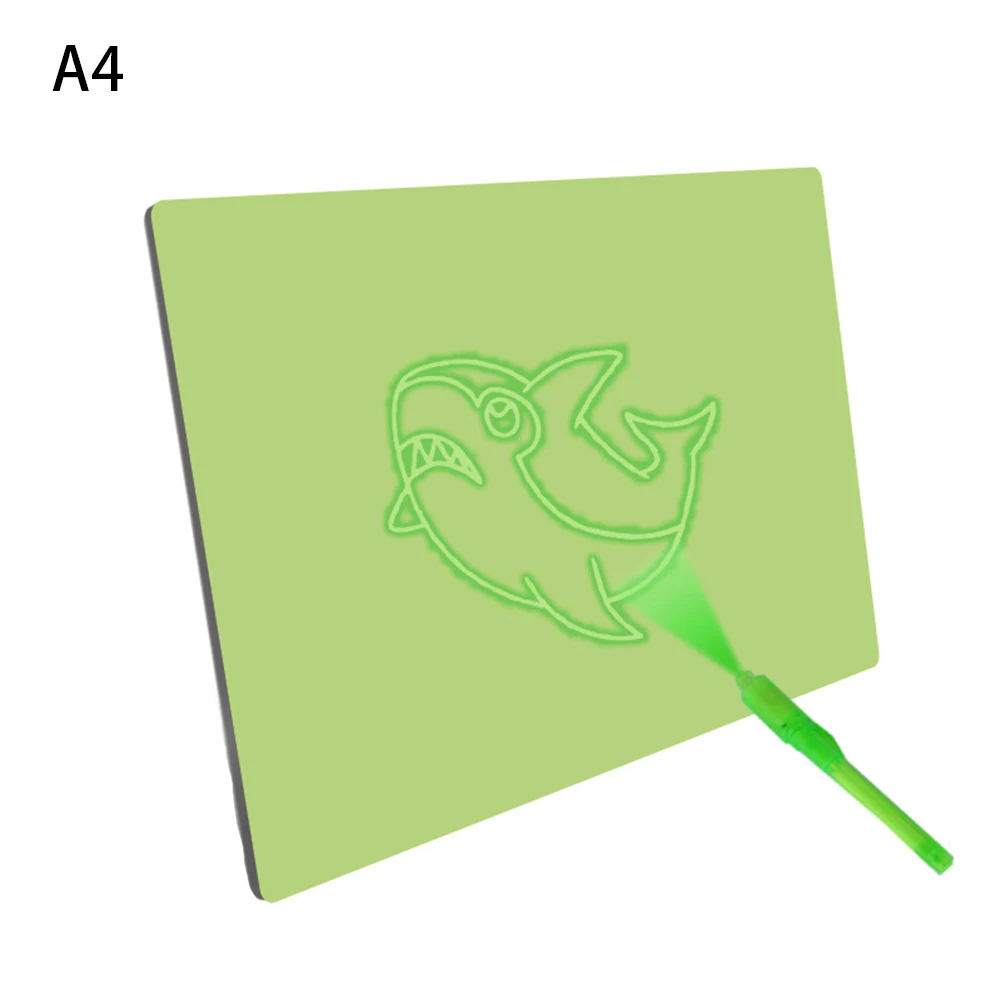 

Lighting Children Fluorescent Writing Pad Durable Magic Funny Drawing Board Home Educational Developing Toy Green Gift PVC