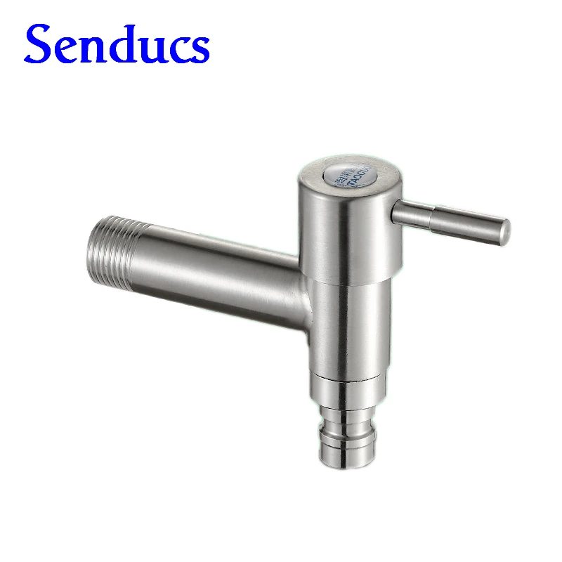 Free shipping 304 stainless steel washing machine mixer tap with wall mounted gargen bibcocks