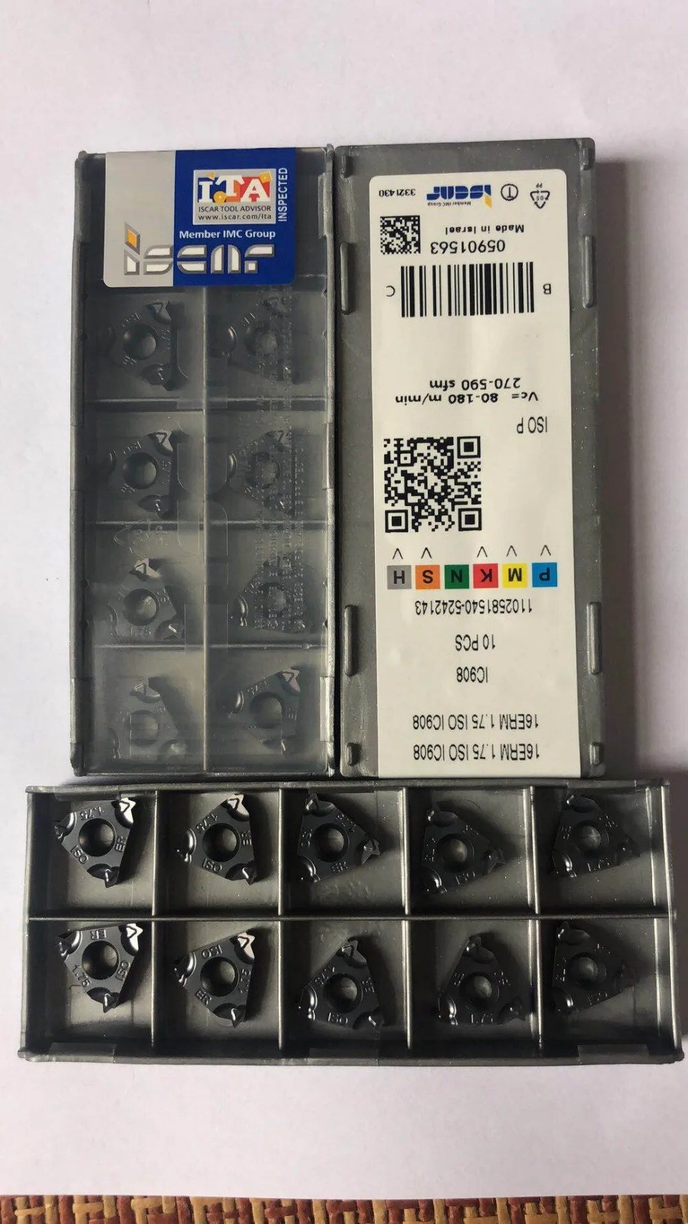 Iscar пластины для токарных резцов 16ERM1/1,25/1,5/1,75/2/2,5/3 3,5 IC908 16ERMAG60 IC908/16ERM AG55IC908