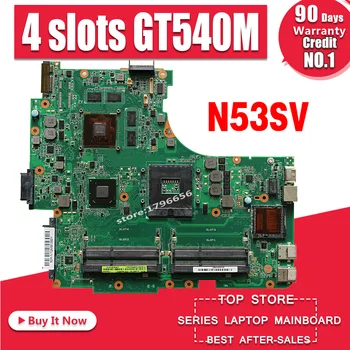 

Original For Asus N53S N53SV 4 slots GT540M USB3.0 2.0 N12P-GS-A1 HM65 PGA989 laptop motherboard 100% fully tested