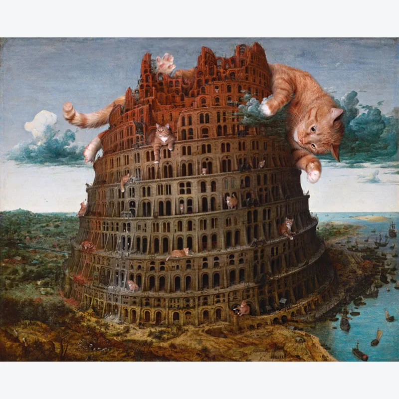 

Renaissance Oil Painting Cat Mosaic Diamond Painting Full Square Round Drill Embroidery Cross stitch Animal Home Decorative Gift