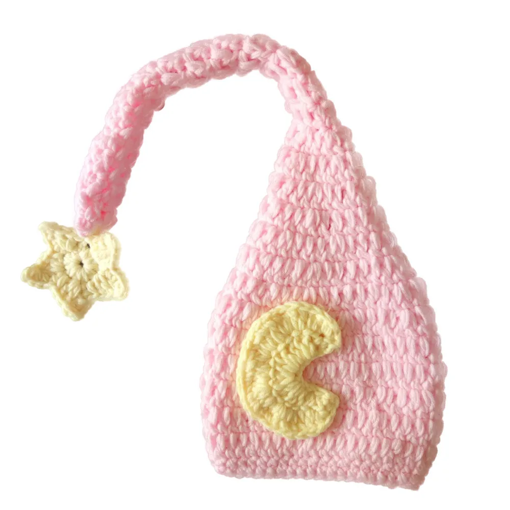 LONSANT Baby Knit hat Cute Newborn star moon Photography Prop Infant Multi-colors Sleepy Cap Wrap Studio photo shoot Accessories | Детская