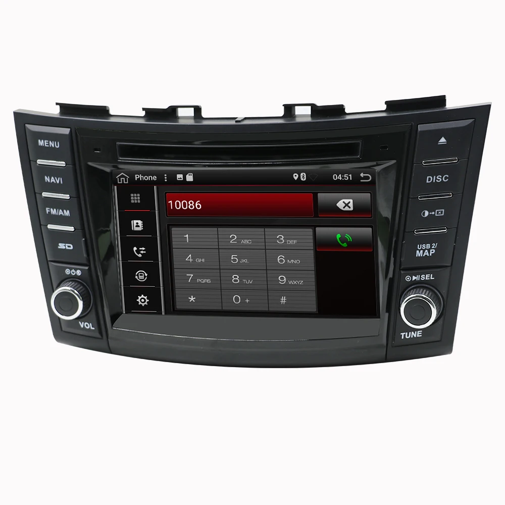 Excellent Eunavi 2 Din Android 8.1 Car Dvd Player For Suzuki Swift 2011 2012 Radio Stereo GPS With Steering Wheel Control Free Camera Map 1