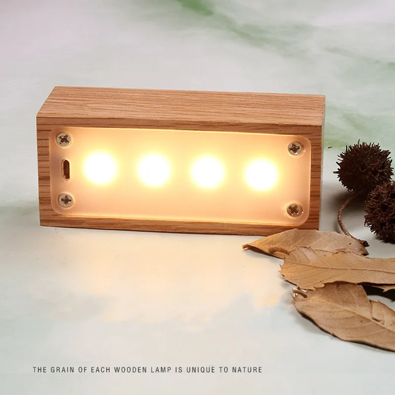 

Usb Rechargeable Wood Bamboo Night Light Portable Dimmerable Eye Protection Lamp for Kids Bedroom Home Office Decor