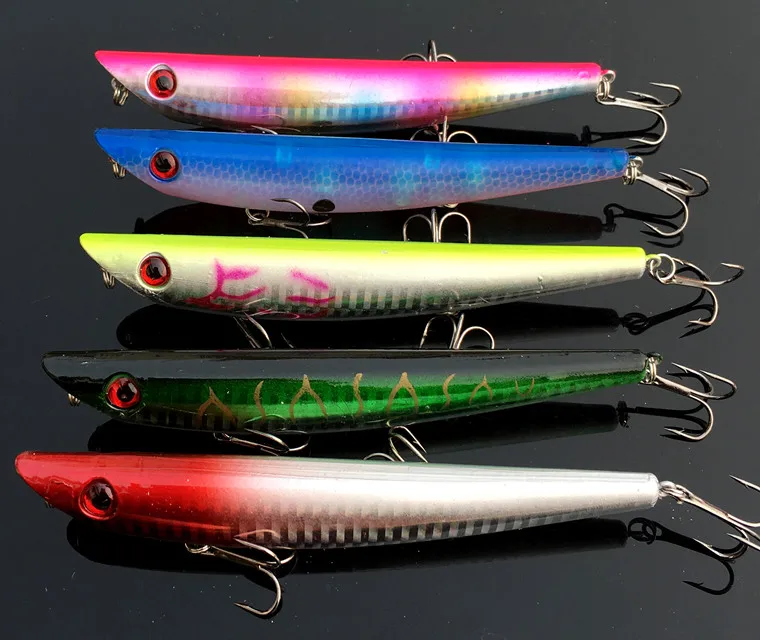 Рыболовные приманки для собак жесткие Искусственные карандашные Minnow Тип Topwater
