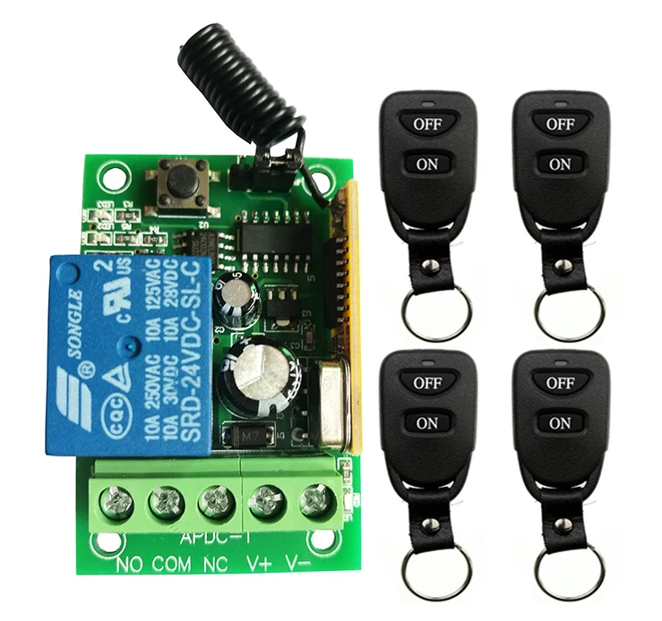 New DC12V 24V 1CH 10A Remote Control Light Switch Relay Output Radio