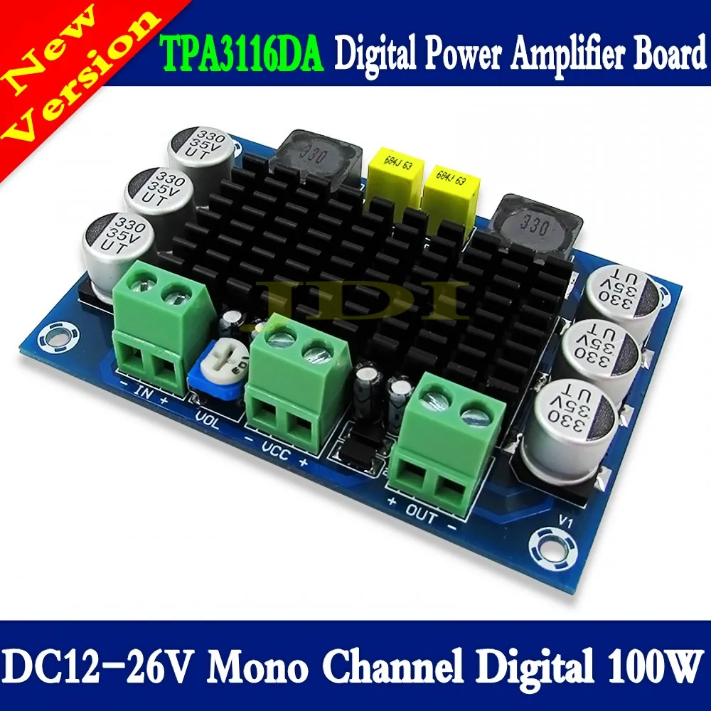 TPA3116 D2 Mono 100W Digital Audio Amplifier Board DC12 26Vamplifier
