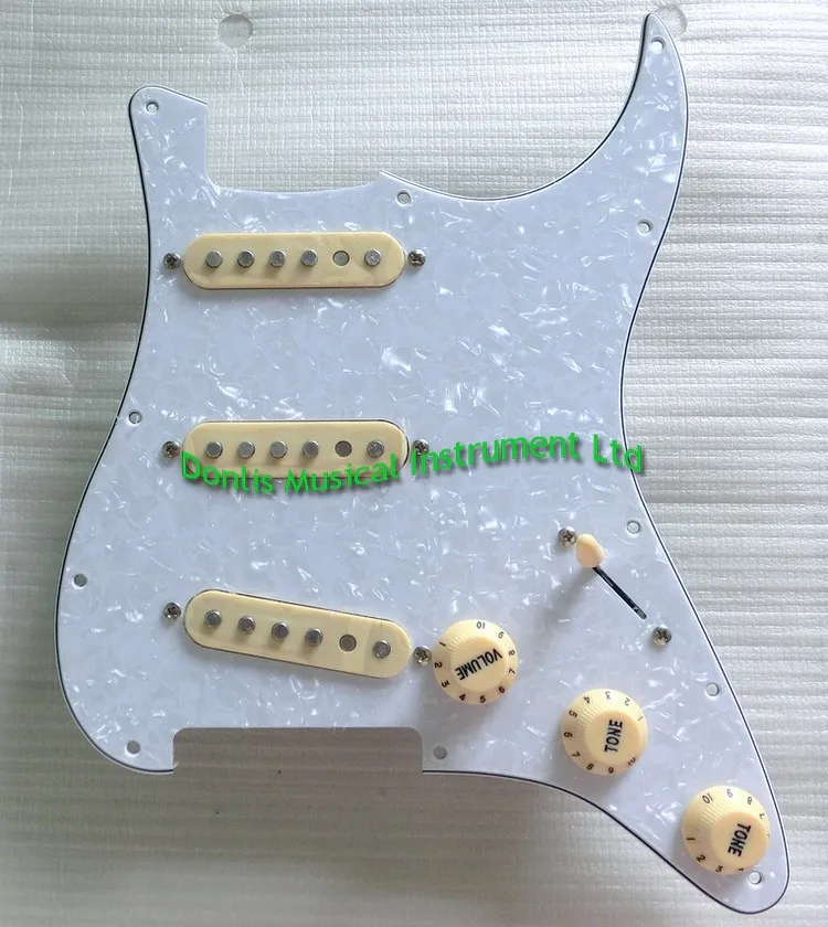 wired strat guitar pickguards