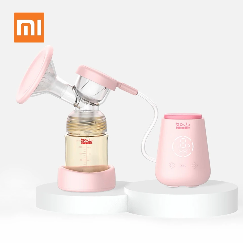  Original Xiaomi Rushan Electric Breast Pump Intelligent Smart Breast Reliever with Baby Milk Bottle