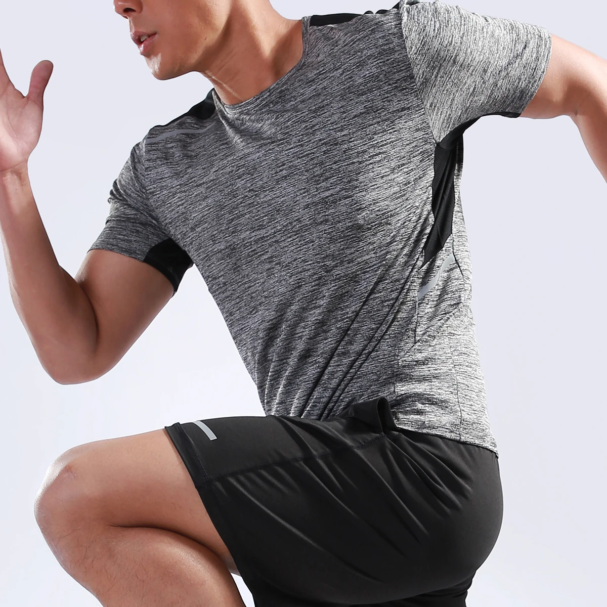 BARBOK Men Sports Shirt Quick Dry Compression Running Shirt Gym Workout Bodybuilding Tight Shirt Soccer Basketball Jersey