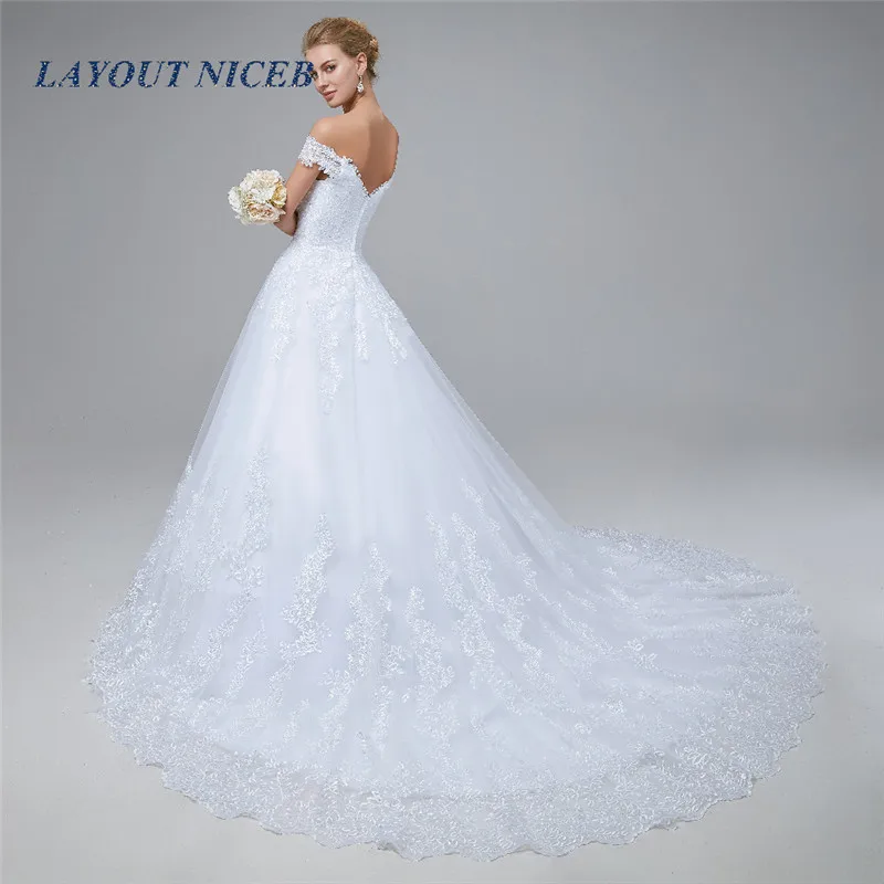 Кружевное свадебное платье с открытыми плечами vestido de noiva robe de mariee, платье невесты, свадебные платья trouwjurk abiti da sposa