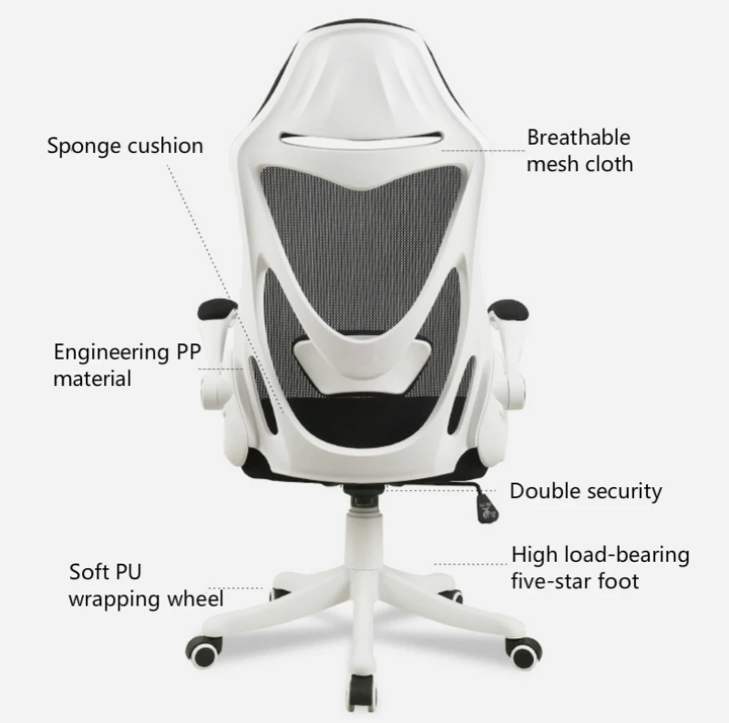  Simple Style Rotated E-sports Gaming Chair Lifted Reclining Office Chair Adjustable Multi-function 