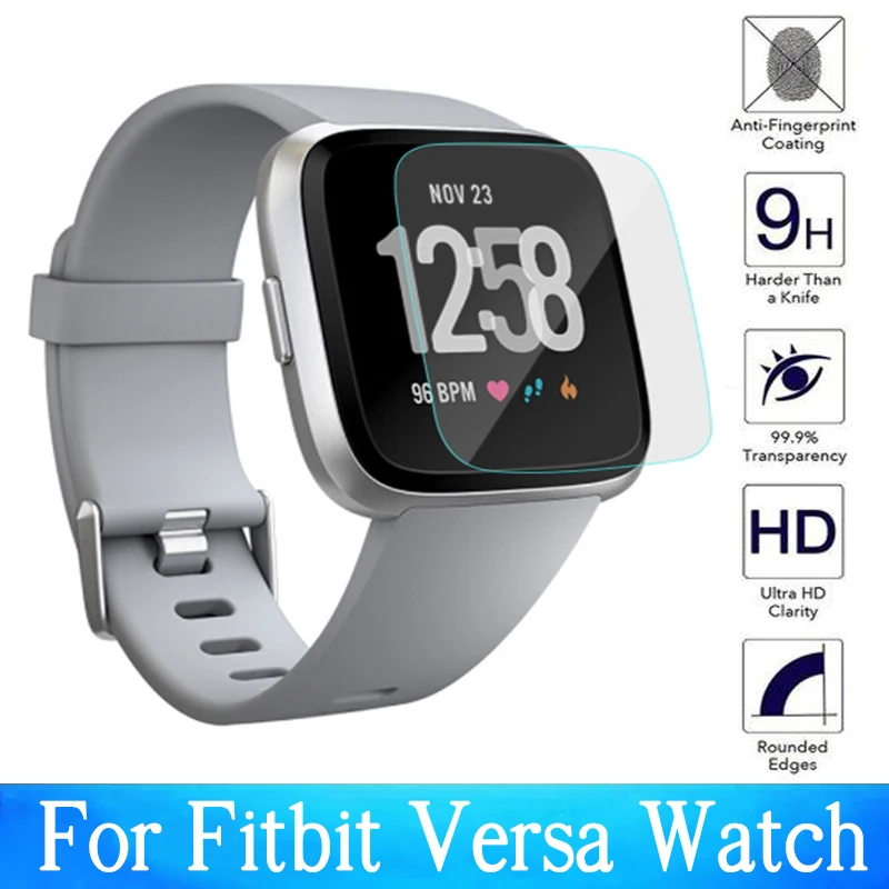 Шт/2 шт Защитная пленка для экрана для Fitbit Versa, закаленное стекло, Смарт-часы, защитная пленка, прозрачная защитная крышка, стеклянный чехол