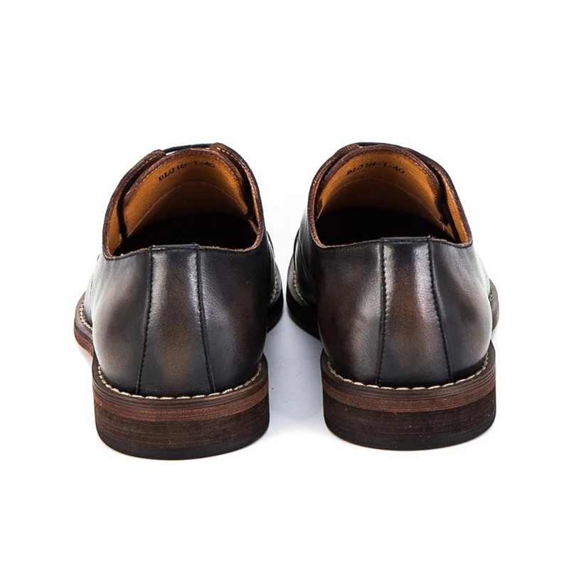 Genuíno De Redondo Brown Dedo Pé Nova Calçado Vintage Do Mão Alta Clássico Couro Ss75 black Festa Feitos Qualidade Homem Marrom À Homens Vestido Casamento Dos Sapatos Formal 5wIqxIHUnF