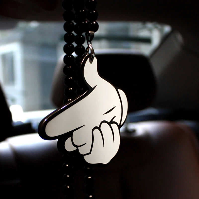Noizzy Fire Handgun Shoot Gesture Micky Hand font b Car b font Auto Pendant font b