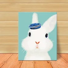 MOLEK DIY картина маслом по номерам комплект прекрасный темно шляпа кролик акриловая живопись на холсте домашний Декор стены искусства для гостиной