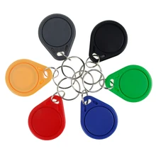 10pcs RFID keytags I3.56 MHz rfid key fobs keychains NFC tags ISO14443A MF Classic® 1k nfc access control keycard token
