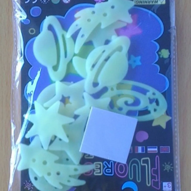 1 Set Funny Novelty Toy Fluorescent Stickers Universe Star Glow