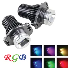 2Pcs 2*24W CANBUS 12v LED Angel Eye Headlight RGB COLOR CHANGE Halo Ring Marker Light for BMW E90 E91 3 Series 100% NO ERROR