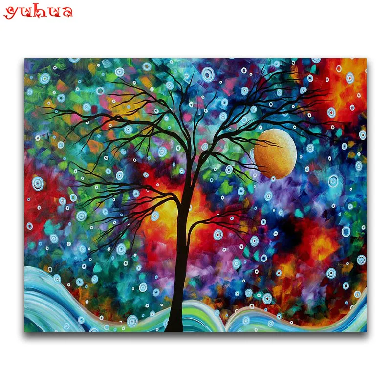 

Full Square Diamond embroidery Cross stitch Cartoon DIY 3D Diamond mosaic color Full Round Diamond painting Magic tree