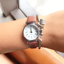 

Lokior brand fashion exquisite women watches High quality soft leather quartz wristwatches Casual mini-small ladies clock 2017
