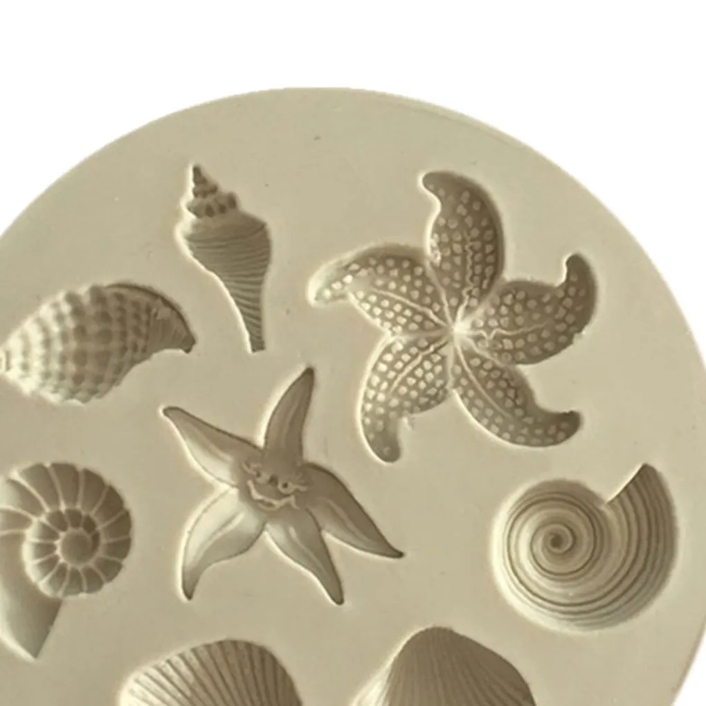 3D ракушка Морская звезда в форме раковины помадка силиконовая форма для кухни выпечки шоколада Кондитерские конфеты глина для изготовления украшения инструмент
