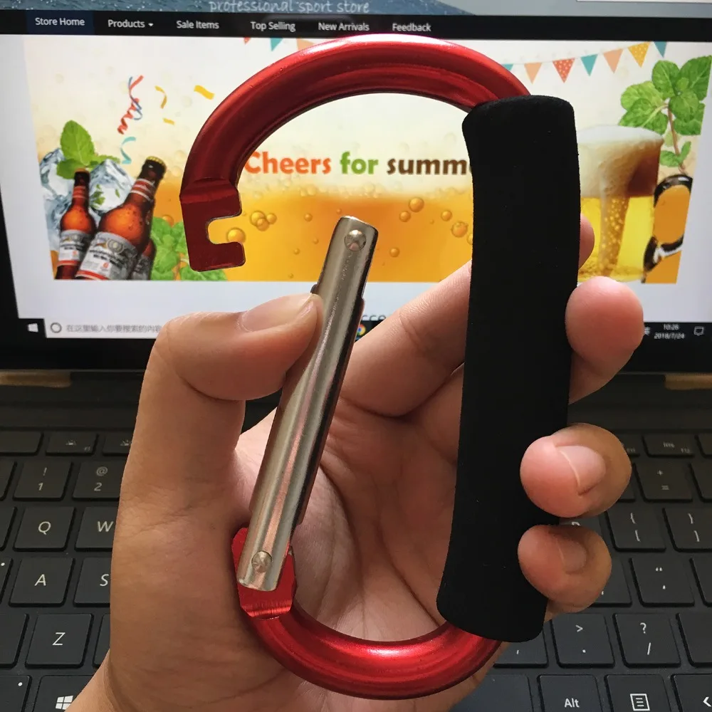 1 piece 135x9cm Big Large Carabiner Hand Hook Carry For Roller Skate Shoes Ski Snow Boots Random Color Aluminium Alloy 1 piece 135x9cm Big Large Carabiner Hand Hook Carry For Roller Skate Shoes Ski Snow Boots Random Color Aluminium Alloy