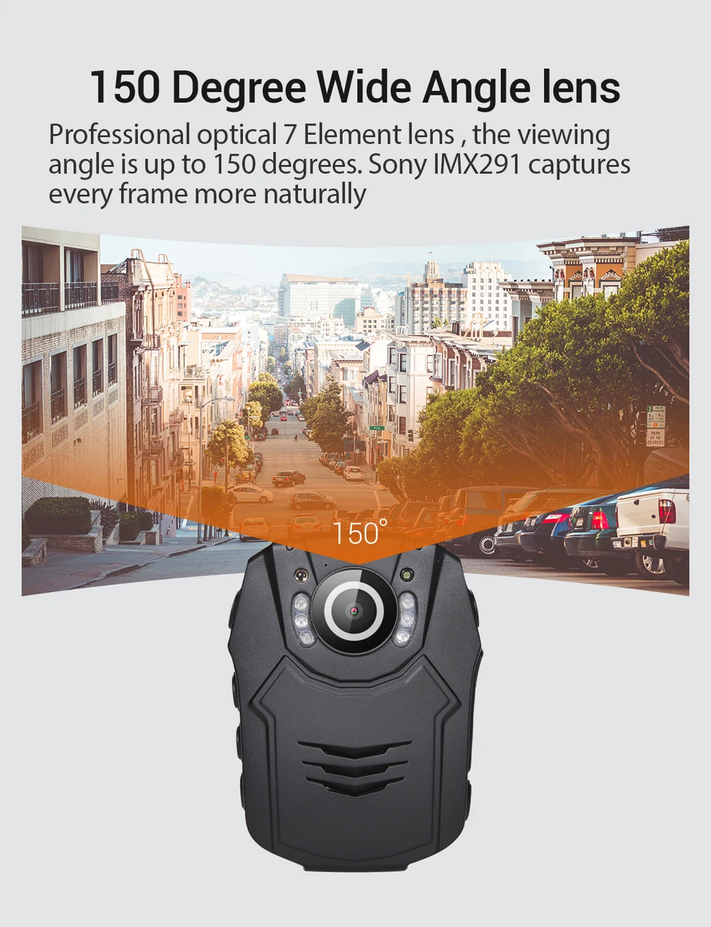 BOBLOV PD50 32GB Police Body Camera Recorder HD 1296P Politie Camera de corpo Infrared Night Vision
