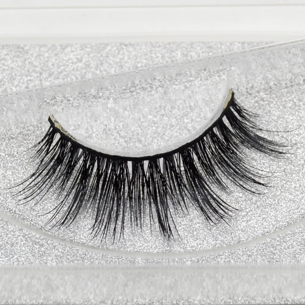 visofree 1 pair 3d mink lashes wholesale 100 real mink fur Handmade crossing lashes individual