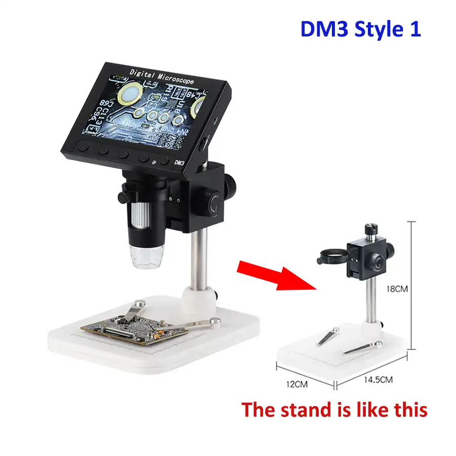 600X Digital Electronic Microscope Camera with LCD Display 3.5 inch Video USB Microscope Magnifier HD 200W Pixels