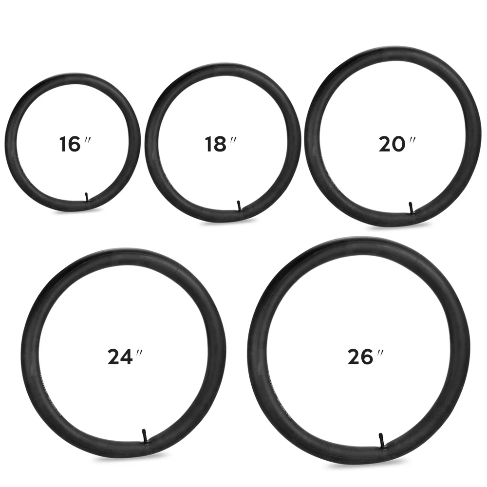 

Bicycle Tire 16in/18in/20in/24in/26in Inner Tubes Tyres 1.75in-2.125in width Bike Cycling Tire Rubber Tube Wide Tire for MTB