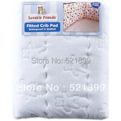 

Free Shipping Quilted Baby Waterproof Fitted Crib Pad ,cotton bedding for babies (28" X 52")