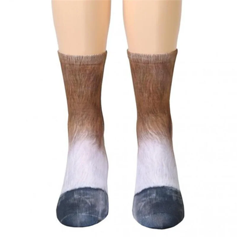 Взрослые животные лапа ноги экипажа носки сублимационный принт забавные женские и мужские носки высокого качества