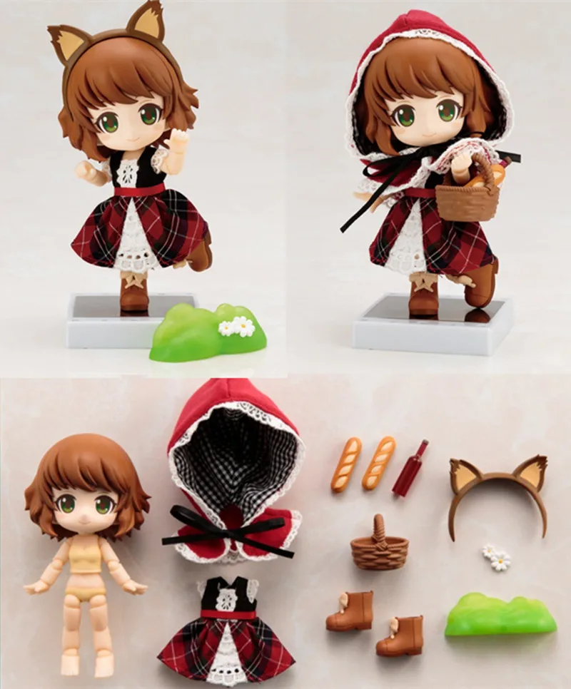 

Nendoroid Cute Little Red Riding Hood Variant Mini Action Figure Real Clothes Ver. PVC figure Toy Brinquedos Anime 10CM