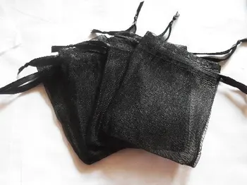 

100pcs/lot Black colour Organza Bags 30x40cm Wedding Favour Gift bag Jewellery pouches