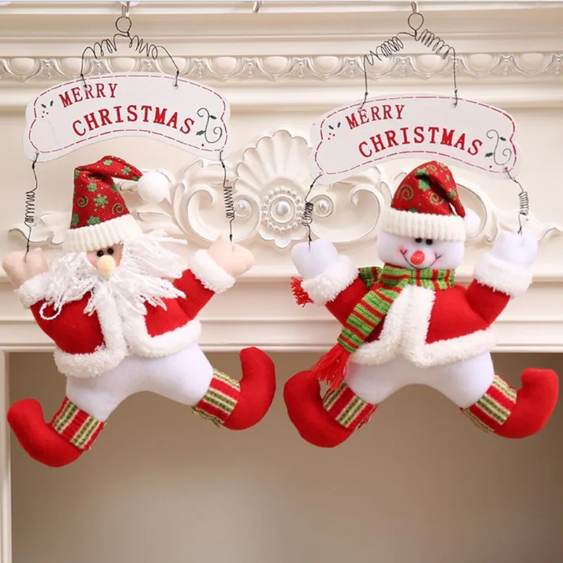 Joyeux Guirlande De Noël Navidad Père noël Porte De Bonhomme De Neige