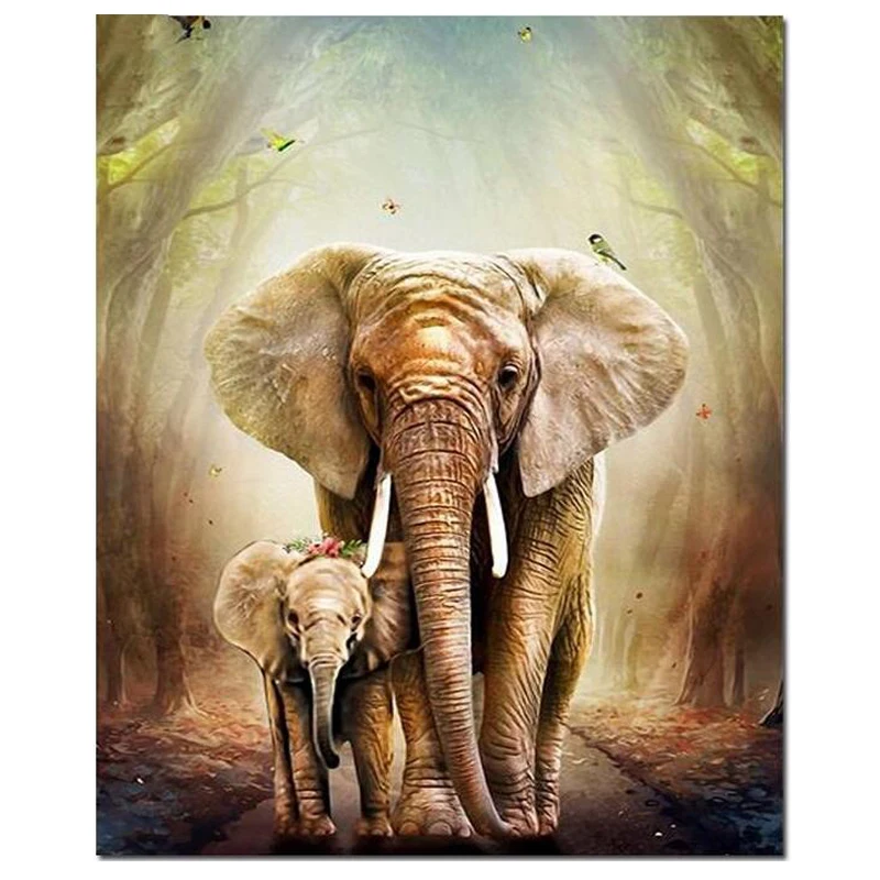 

diy Diamond Embroidery elephant Full Square/round Kit Diamond Painting animal Pictures Of Rhinestones Diamond Mosaic Home Decor