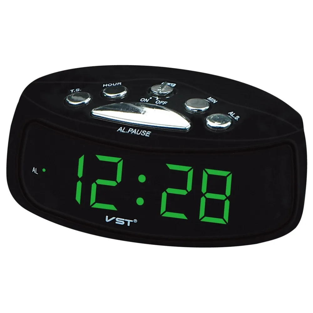 Европейский штекер 0,9 дюймов Большой дисплей светодиодный Будильник цифровые часы электронные настольные цифровые настольные часы отличный подарок для дропшиппинг
