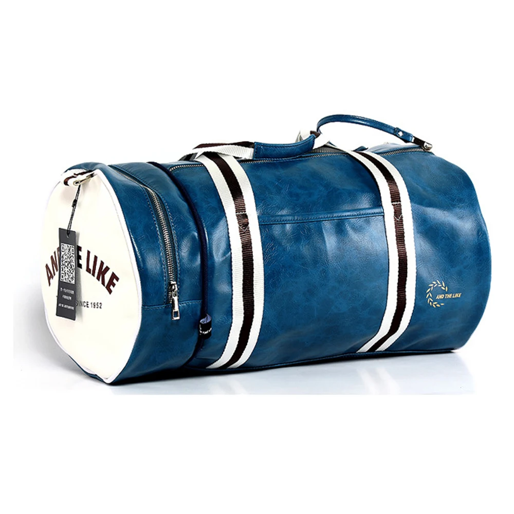 Gym Sports Bag Large Capacity Shoes Bag For Fitness Men's Waterproof Cylinder Bag Men One Shoulder Handbag Travel Luggage