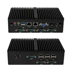 QOTOM-Q190X Портативный Pfsense J1900 Quad core 7 RS232 компьютер Linux мини X86