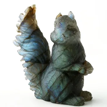 

Semiprecious Stones Carved squirrel Labradorite Cabochon Natural Stone cabochon carving labradorite cabochon
