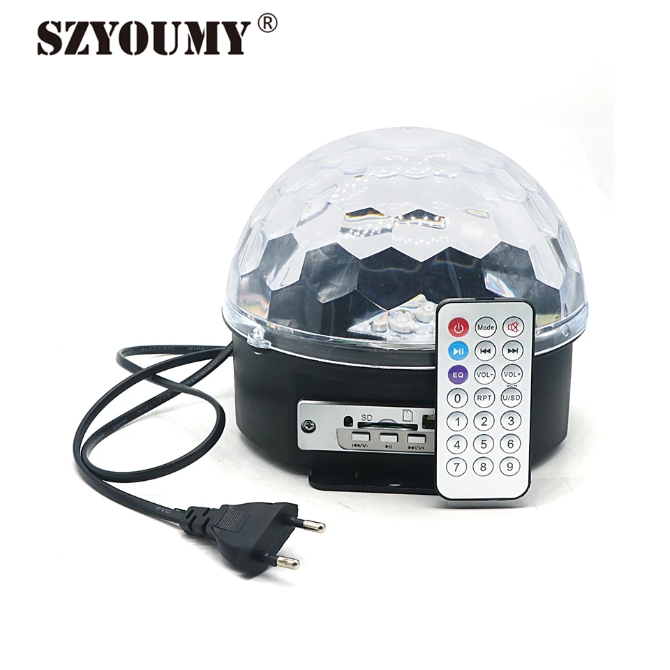 

SZYOUMY LED Stage Lamp Crystal Ball Light With USB Bluetooth Music Speaker DJ KTV Disco Laser Light Party Lights Remote Control