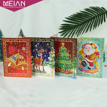 

Meian, 5D DIY Diamond Painting "Christmas Cards Set" Diamond Embroidery Special shaped Diamond Mosaic Sale,Bead Picture Gift