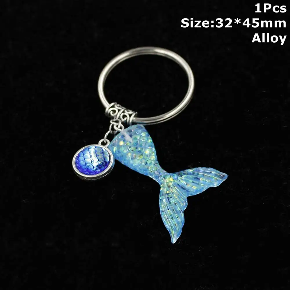 Mermaid Keychain 4 Taoup 1 шт. градиентный цвет блестки маленький брелок с хвостом русалки День Рождения Декор для девочек Дети Русалка тема украшения - Цвет: Mermaid Keychain 4