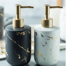 Мрамор узор Ceremic диспенсер Nordic Ванная комната для дезинфицирующего средства для рук для бутылочек гелей для душа Ванная комната керамический для дезинфицирующего средства для рук